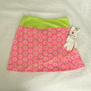 Birdies & Bows Golf Tennis Pickleball Skort M